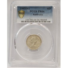 AUSTRALIA 1962 . SIXPENCE . PROOF